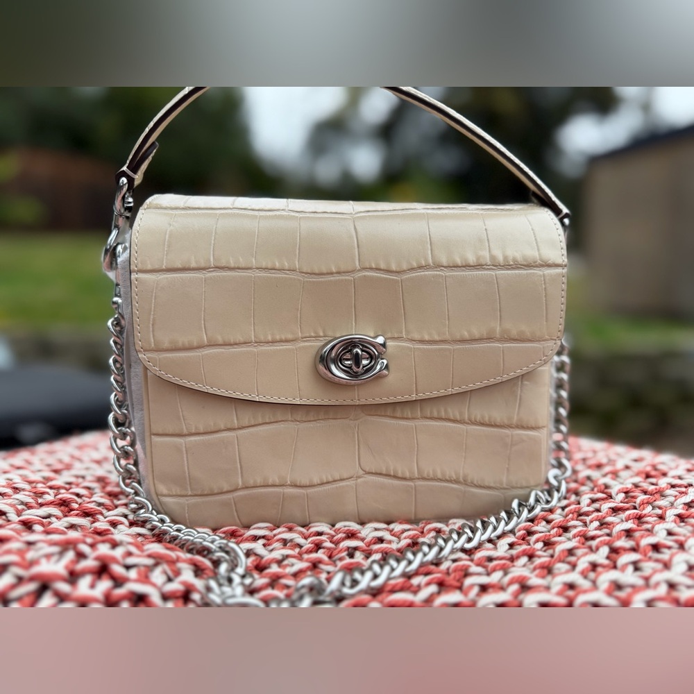 Coach Cassie Crossbody 19 Embossed Croc